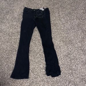 Black flare jeans